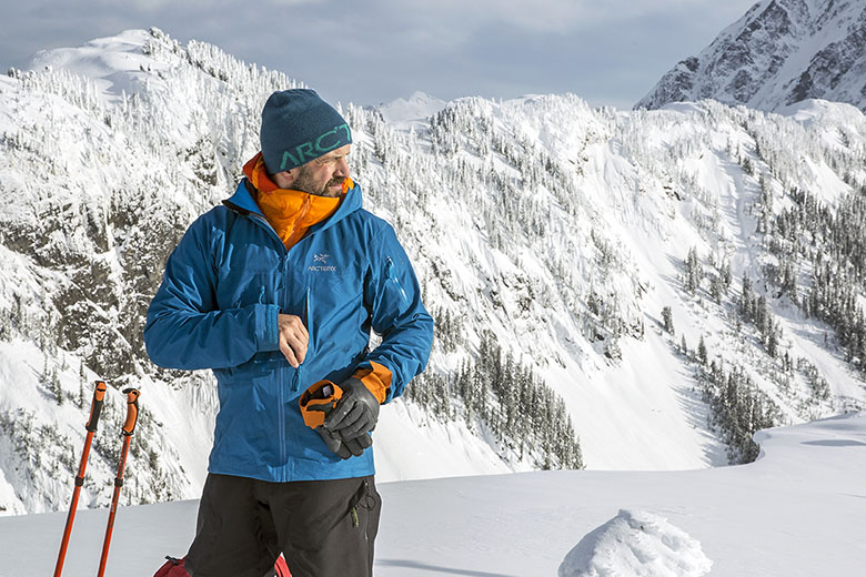 Down jacket store under shell